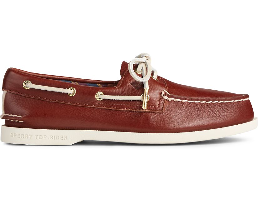 Sperry Authentic Original Plushwave Leather Boat Shoes - Women's Boat Shoes - Brown [BW6438051] Sper